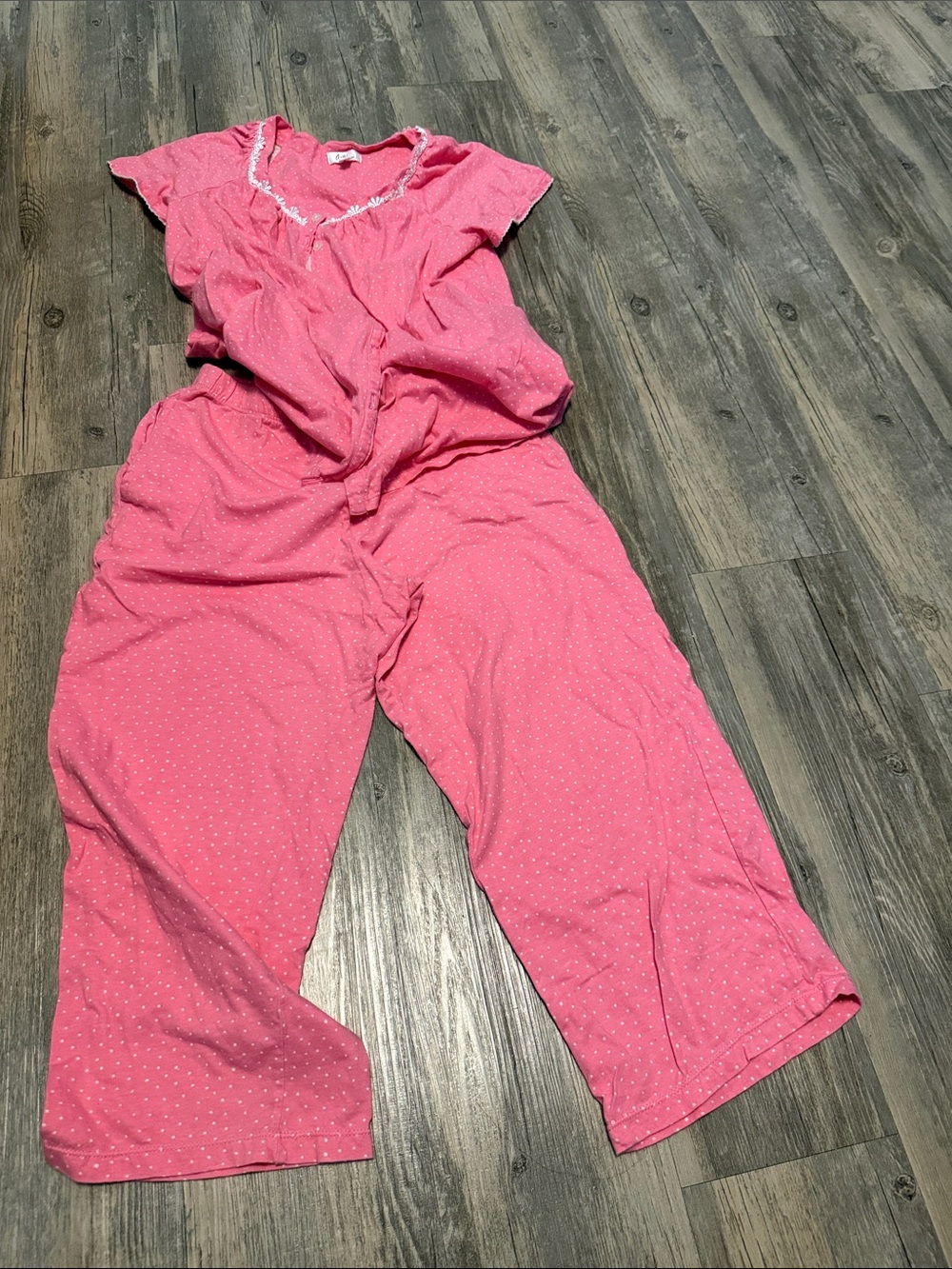 Pink Polka Dot Pajama Set